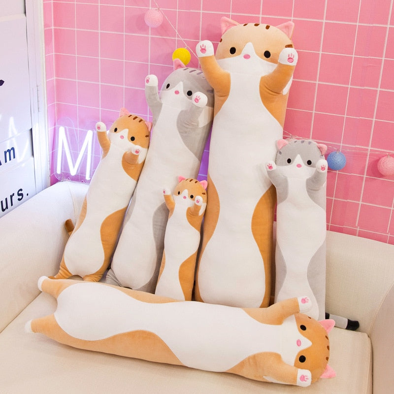 Happy-LongCat™ - Peluche oreiller | Enfant - Adulte