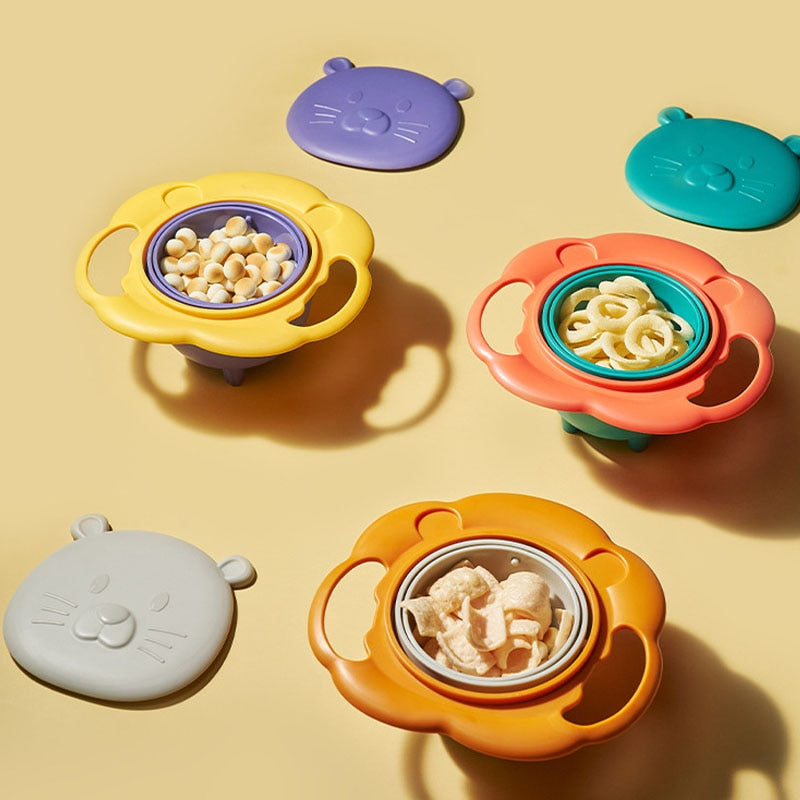 Happy-Bowl™ - Bol Gyroscopique 360° anti déversement | Bébé - Enfant