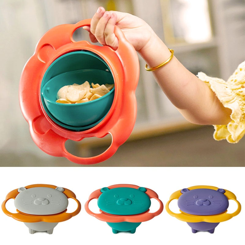 Happy-Bowl™ - Bol Gyroscopique 360° anti déversement | Bébé - Enfant